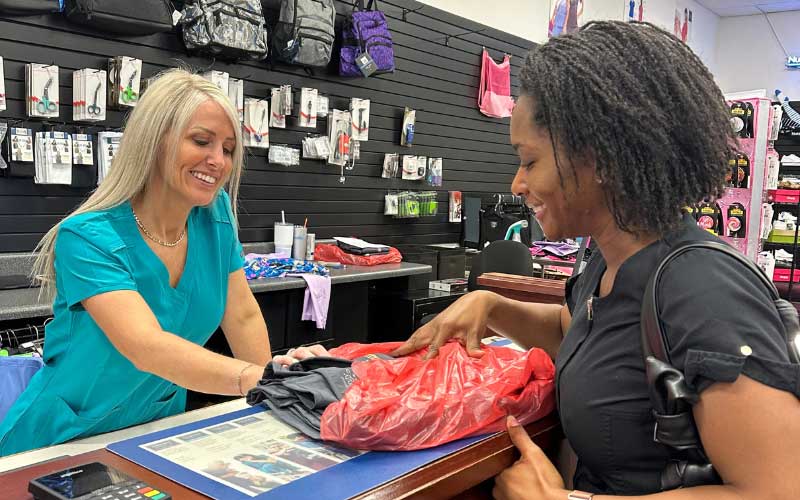 Buying Scrubs InPerson vs. Online Scrubs By Identity Factor